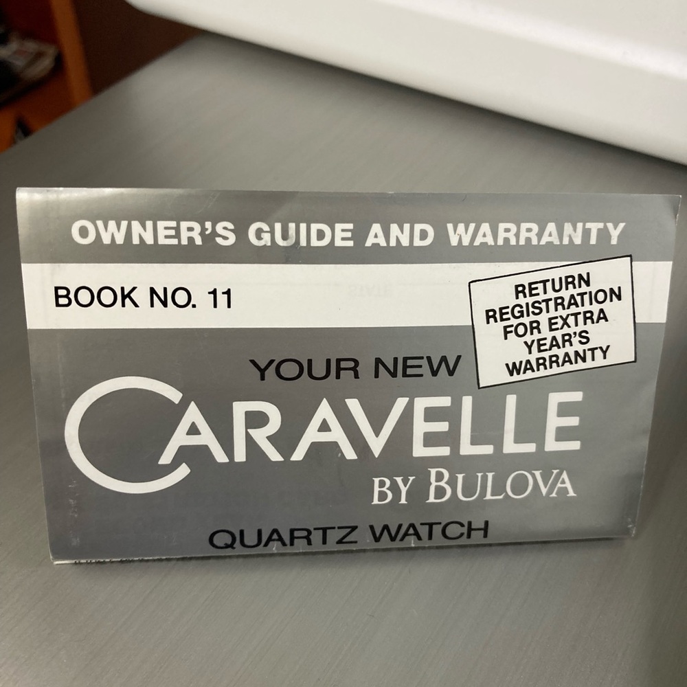 Watch owners guide paper, Book No. 11, for Caravelle by Bulova watch.  NO WATCH